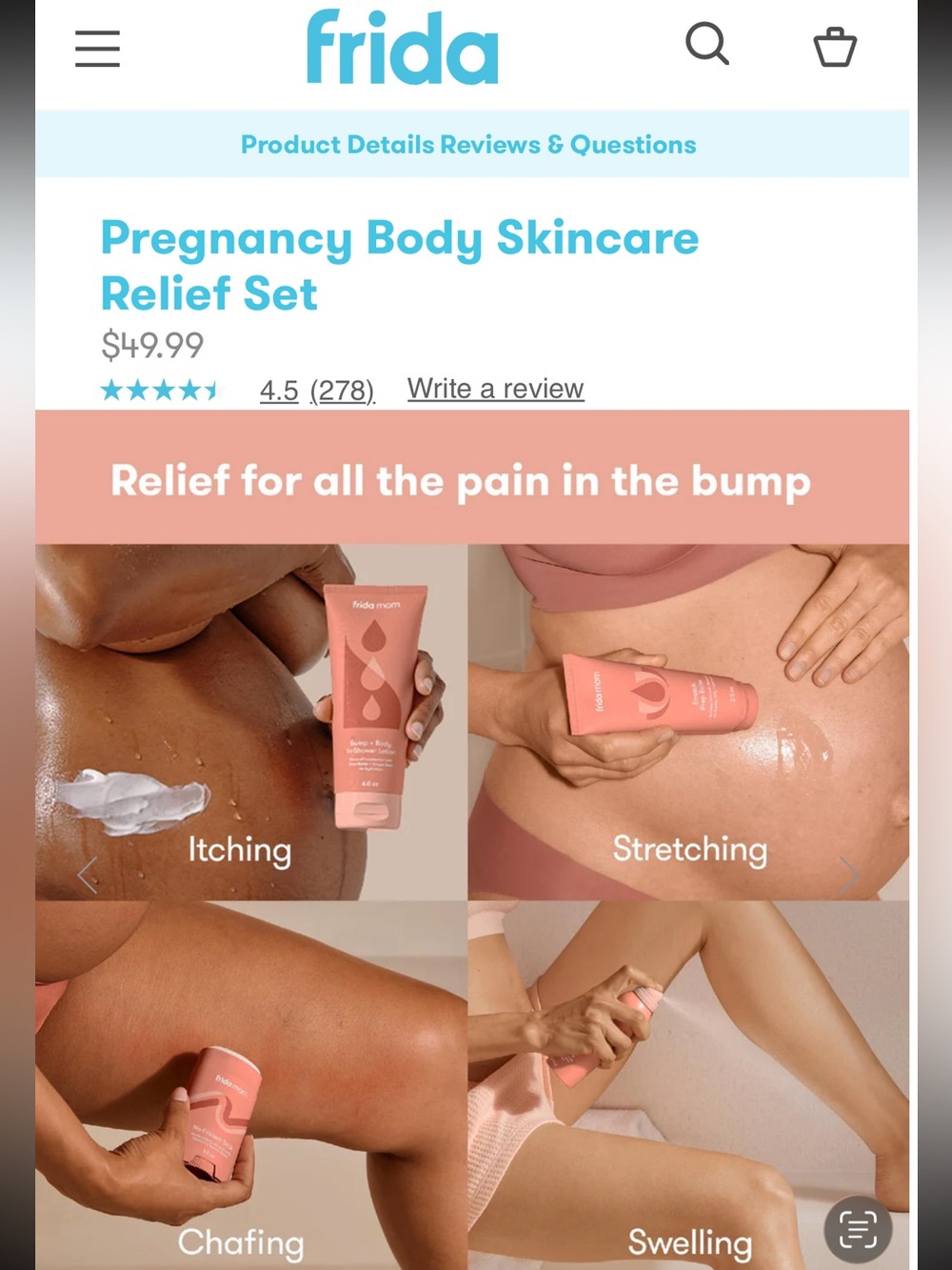 NEW Frida Mom Pregnancy Body Relief Skincare Set Perfect for Motherhood Gifting
